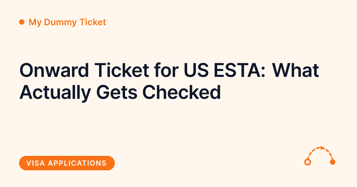 My Dummy Ticket - onward ticket requirement for US ESTA and Visa Waiver Program check-in